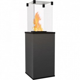 Газовый обогреватель Kratki Patio Mini 8,2 кВт сталь, уличный, темно-серый (керамогранитовая отделка)