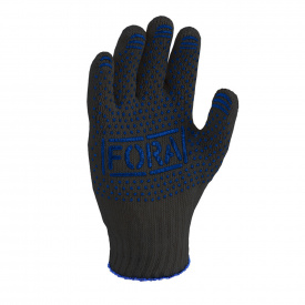 Рукавиці Doloni Фора трикотажні чорні з ПВХ 10 клас 10 розмір арт. 15500