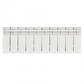 Биметаллический радиатор Kiran Titan 200/96 боковое подключение, белый (10 секций в сборе)