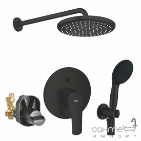 Душевая система скрытого монтажа Grohe Eurosmart Tempesta 250 UA26415SC8 матовая черная
