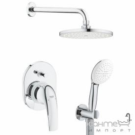 Душевая система скрытого монтажа Grohe BauCurve New Tempesta 200 UA29043003 хром