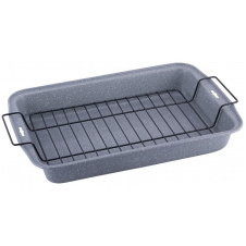 Противень Marble для выпечки 37.5х26х5 см с решеткой для гриля Kamille DP37153