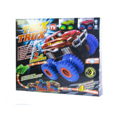 Монстер-Траки Trix Trux LED светящийся трек и 2 машинки Разноцветный