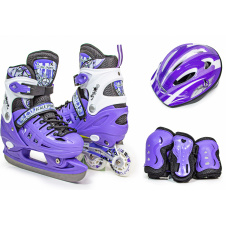 Комплект ролики-коньки с защитой 2in1 Scale Sport. Violet (размер 29-33) 449718647