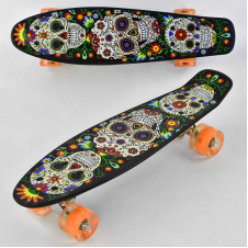 Скейт Пенни борд Best Board со светящимися PU колёсами Multicolor (74536)
