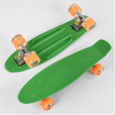 Скейт Пенни борд Best Board со светящимися PU колёсами Green (99617)