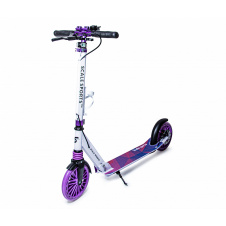 Двухколесный самокат Scale Sports SS-32, складной, ручной тормоз, Led-фонарик White and violet (1578370478)