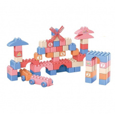 Конструктор Yufeng Big Building Blocks 90 деталей в ведре Разноцветный (164946)