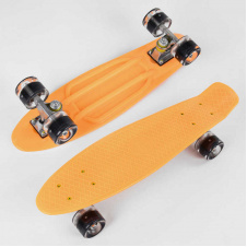 Скейт Пенни борд Best Board со светящимися PU колёсами Yellow (99615)