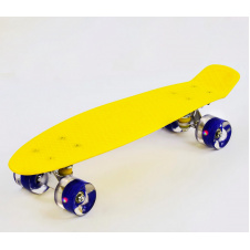 Скейт Пенни борд со светящимися PU колёсами Best Board 70 кг Yellow (74180)
