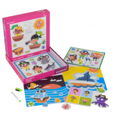 Магнитные пазлы Vivi Wood Toy 4x0.2x6 см Разноцветный (99040)