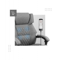 Офисное кресло с массажем Mark Adler Boss 6.0 120х55 см Grey Смела