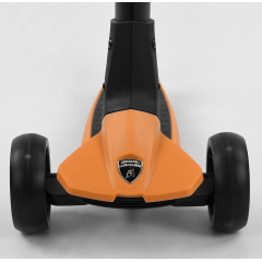 Самокат Lamborghini трехколесный складной алюминиевый руль, колеса PU со светом Orange/Black (102314) Днепр