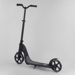 Самокат двухколесный Best Scooter c PU колесами, широким велосипедным рулем, новым зажимом руля Black (98440) Київ