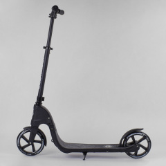Самокат двухколесный Best Scooter c PU колесами, широким велосипедным рулем, новым зажимом руля Black (98440) Київ