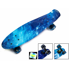 Пенни борд светящиеся колёса Penny Spice 57х15 см Blue Доманівка