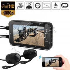 Видеорегистратор для мотоцикла на 2 камеры FHD 1080P wifi G-sensor (100572) Київ