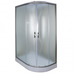 Душевой бокс BRAVO REGA 2150×800 полукруглый, стекло 4 мм + поддон 120x80 белый (000029096) Балаклея
