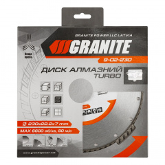 Диск алмазный Granite TURBO 230х2,8 мм (9-02-230) Костополь