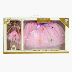 Кукла с юбкой в наборе Emily 30 см Розовый (152486) Южноукраїнськ