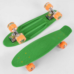 Скейт Пенни борд Best Board со светящимися PU колёсами Green (99617) Київ