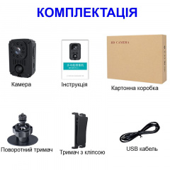 Мини камера с датчиком движения Nectronix MD31 Full HD 1080P SD до 128 ГБ 1500 мАч (100837) Володарськ-Волинський