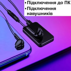 Мини диктофон брелок с активацией голосом Nectronix V15 8 Гб 30 часов записи Черный (100830-8) Броды
