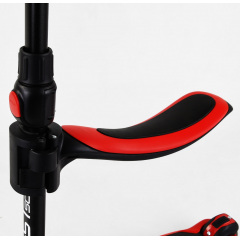 Самокат трехколесный с сидением Best Scooter MAXI PU колеса со светом 60 кг Red and black (102923) Ирпень