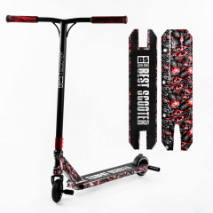Самокат трюковый Best Scooter HIC-система пеги алюминиевый диск и дека принт Skull biker 100 кг Разноцветный (105678) Житомир