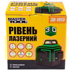 Уровень лазерный MASTERTOOL 10м ±0,2мм/м 3 гол H/V/H+V H360°/2*V360°±3°GREEN/510нм (30-1913) Приморськ
