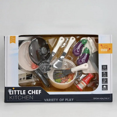 Игровой набор Kitchen Плита с посудой 13 элементов Multicolor (125619) Петрове