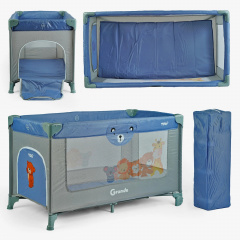 Кровать-манеж прямоугольный Toti 126 х 75 х 65 см Blue (152648) Миколаїв