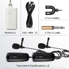 Беспроводной микрофон для телефона, смартфона с 2-мя микрофонами Savetek P8-UHF (100727) Суми