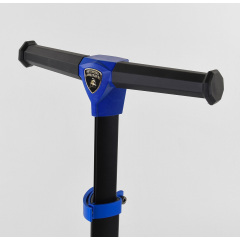 Самокат Lamborghini трехколесный складной алюминиевый руль, колеса PU со светом Blue/Black (101283) Киев