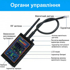 Профессиональный детектор жучков и магнитов/детектор скрытых камер Nectronix P7000 (101022) Бровари