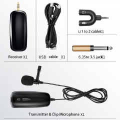 Беспроводной микрофон для телефона, смартфона петличный Savetek P7-UHF (100672) Київ