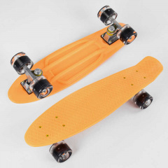 Скейт Пенни борд Best Board со светящимися PU колёсами Yellow (99615) Київ