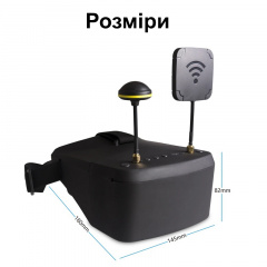 FPV очки - шлем для квадрокоптера и авиамоделей Eachine EV800D 5" 5.8 Ггц 2 антенны (100987) Каменка-Днепровская