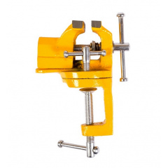 Тиски слесарные поворотные MASTERTOOL 40 мм Yellow (07-0200) Киев