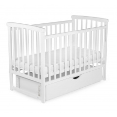 Кроватка-качалка детская с ящиком Наталка Мечта 120 х 60 см White (149747) Вышгород