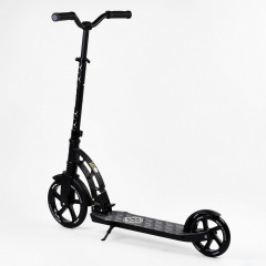 Самокат двухколесный Best Scooter с PU колесами, 1 амортизатором Black (00076) Запоріжжя