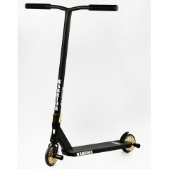 Самокат трюковый Best Scooter Warrior HIC-система пеги алюминиевый диск и дека колёса PU 100 кг Black and gold (112766) Черноморск