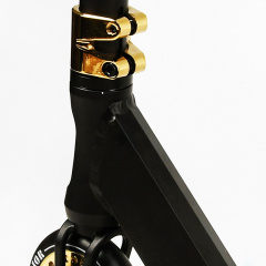 Самокат трюковый Best Scooter Warrior HIC-система пеги алюминиевый диск и дека колёса PU 100 кг Black and gold (112766) Черноморск