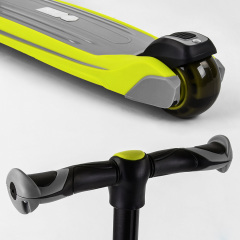 Самокат трехколесный с сидением Best Scooter MAXI PU колеса со светом 60 кг Green and grey (102929) Шепетовка