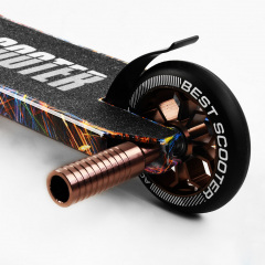 Самокат трюковый Best Scooter HIC-система пеги алюминиевый диск и дека принт Firework 100 кг Разноцветный (105677) Львов