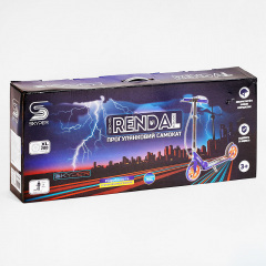 Двухколесный складной самокат алюминиевая рама ручной тормоз Skyper Renda 70 кг Black and red (118473) Королёво