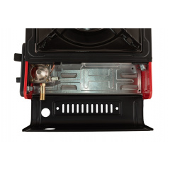 Плита портативная газовая с пьезоподжигом в пластиковом кейсе MASTERTOOL 2400 Вт Black and Red (44-5102) Київ