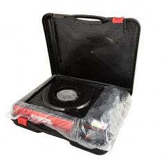 Плита портативная газовая с пьезоподжигом в пластиковом кейсе MASTERTOOL 2400 Вт Black and Red (44-5102) Київ