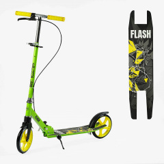 Самокат двухколесный Best Scooter PU 200 мм 1 амортизатор Green and Black (150145) Мукачево