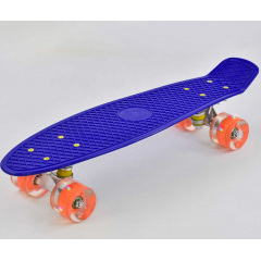 Скейт Пенни борд Best Board со светящимися PU колёсами Dark Blue (74181) Свеса
